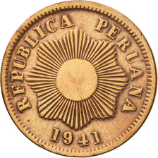 Coin, Peru, Centavo, 1941, Lima, EF(40-45), Bronze, KM:208.2