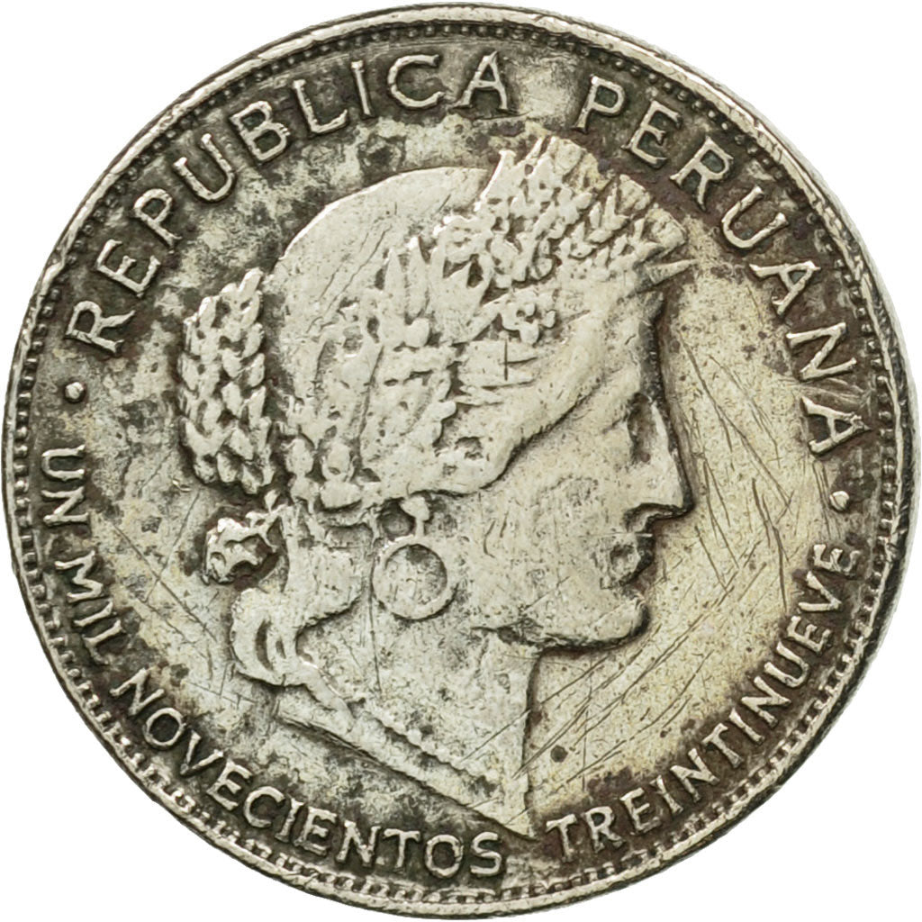 Moneda, Perú, 5 Centavos, 1939, London, MBC, Cobre - níquel, KM:213.2