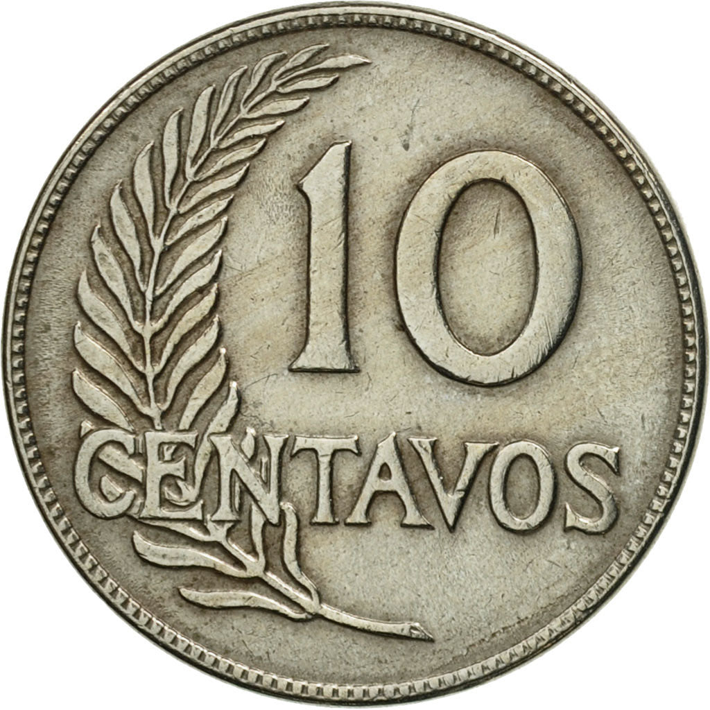 Moneda, Perú, 10 Centavos, 1919, Philadelphia, EBC, Cobre - níquel, KM:214.1