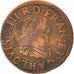Moneta, Francja, Louis XIII, Double tournois, buste laurée et drapé, Double