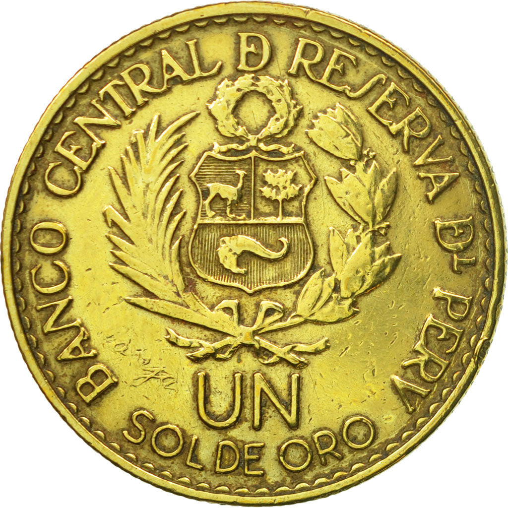 Coin, Peru, Sol, 1965, Lima, EF(40-45), Brass, KM:240