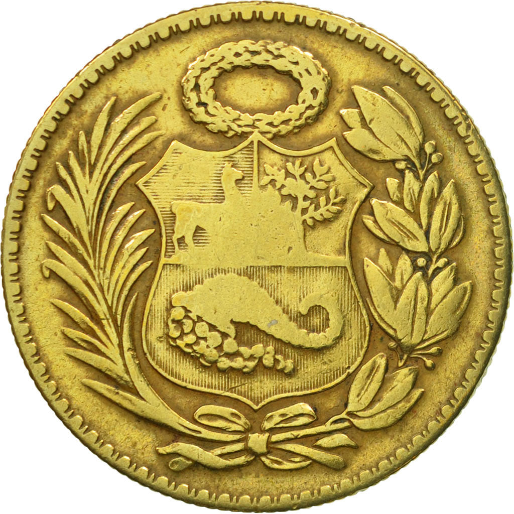 Moneda, Perú, 1/2 Sol, 1935, London, BC+, Latón, KM:220.1