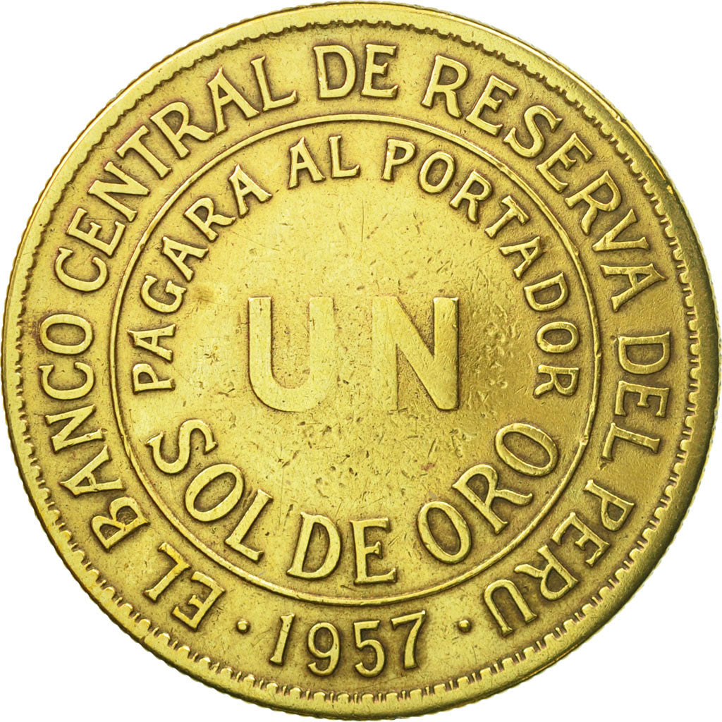 Monnaie, Pérou, Sol, 1957, Lima, TTB, Laiton, KM:222
