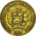 Coin, Peru, 10 Centavos, 1967, Lima, EF(40-45), Brass, KM:245.1