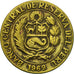 Coin, Peru, 25 Centavos, 1969, Lima, EF(40-45), Brass, KM:246.2