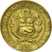 Moneda, Perú, 5 Centavos, 1971, Lima, MBC, Latón, KM:244.2
