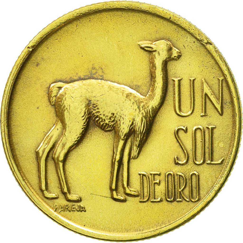 Coin, Peru, Sol, 1974, Lima, AU(55-58), Brass, KM:248