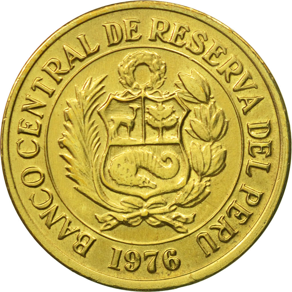 Monnaie, Pérou, Sol, 1976, Lima, SUP, Laiton, KM:266.1