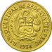 Coin, Peru, Sol, 1976, Lima, AU(55-58), Brass, KM:266.1