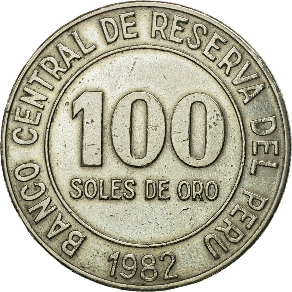 Coin, Peru, 100 Soles, 1982, Lima, AU(55-58), Copper-nickel, KM:283