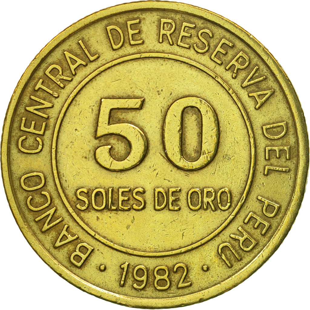 Coin, Peru, 50 Soles, 1982, Lima, AU(55-58), Aluminum-Bronze, KM:273