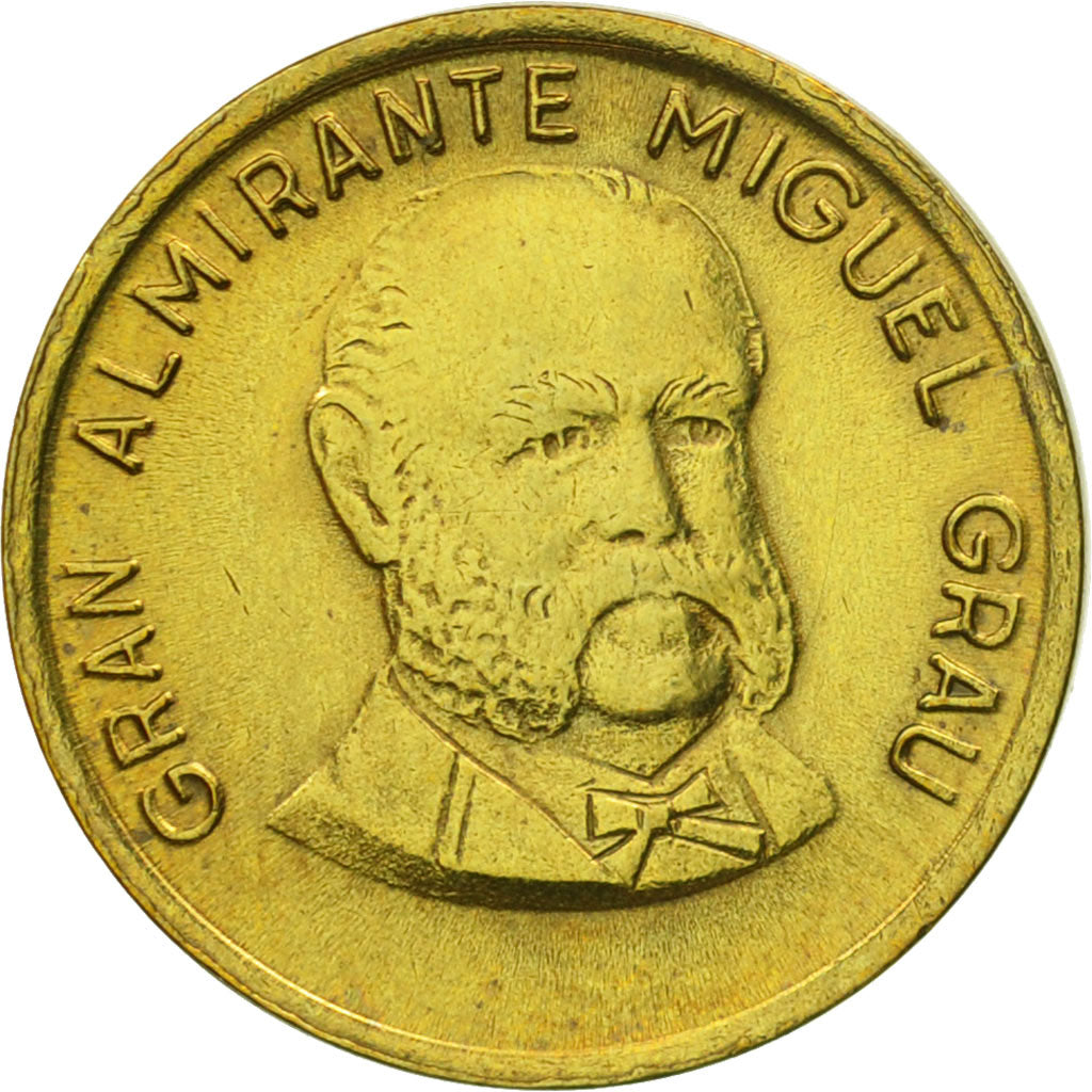 Coin, Peru, 50 Soles, 1985, Lima, AU(55-58), Brass, KM:321