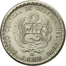 Moneta, Peru, 5 Intis, 1988, Lima, MS(63), Miedź-Nikiel, KM:300