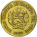 Coin, Peru, 20 Centimos, 1992, Lima, EF(40-45), Brass, KM:306.1