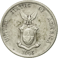 Moneda, Filipinas, 20 Centavos, 1945, MBC, Plata, KM:182