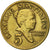 Coin, Philippines, 5 Sentimos, 1974, EF(40-45), Brass, KM:197