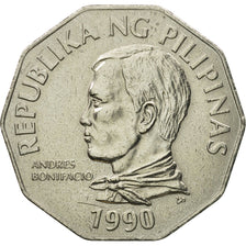 Coin, Philippines, 2 Piso, 1990, AU(55-58), Copper-nickel, KM:244