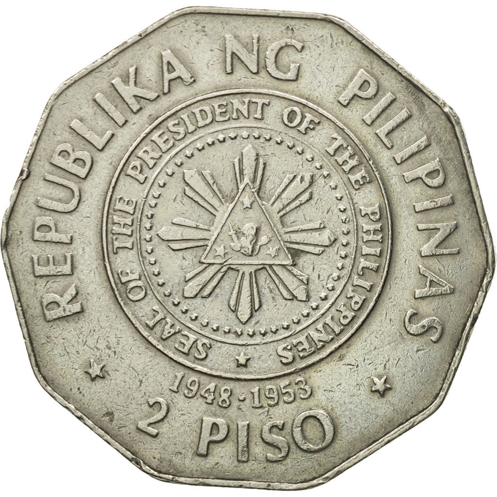 Coin, Philippines, 2 Piso, 1990, EF(40-45), Copper-nickel, KM:244