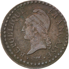 France, Directoire, 1 Centime Dupré, L'An 7 A (Paris), 53 / 50, KM 646