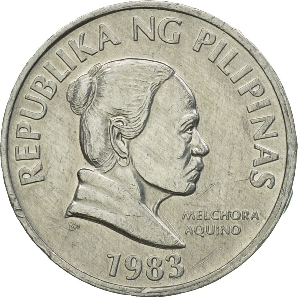Coin, Philippines, 5 Sentimos, 1983, AU(55-58), Aluminum, KM:239