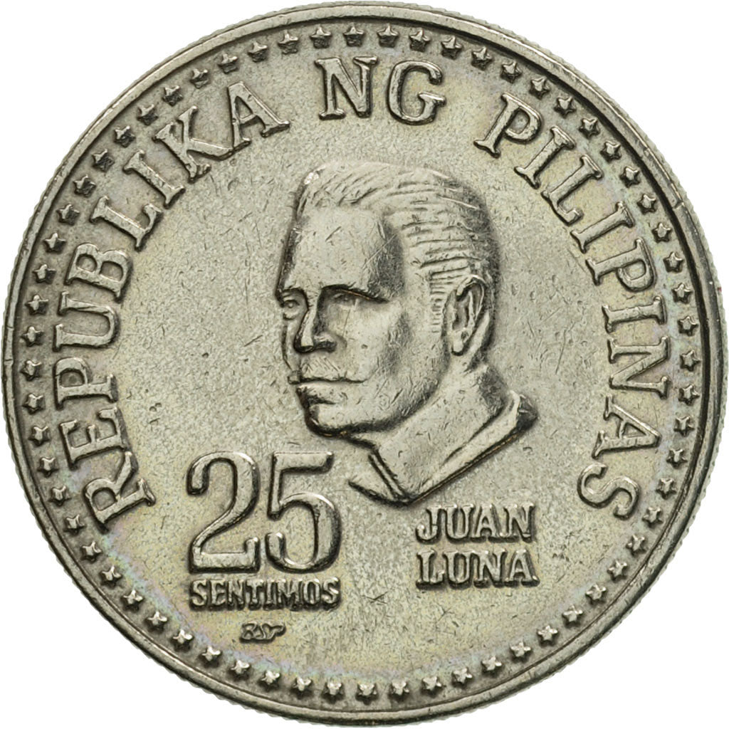 Coin, Philippines, 25 Sentimos, 1980, AU(55-58), Copper-nickel, KM:227