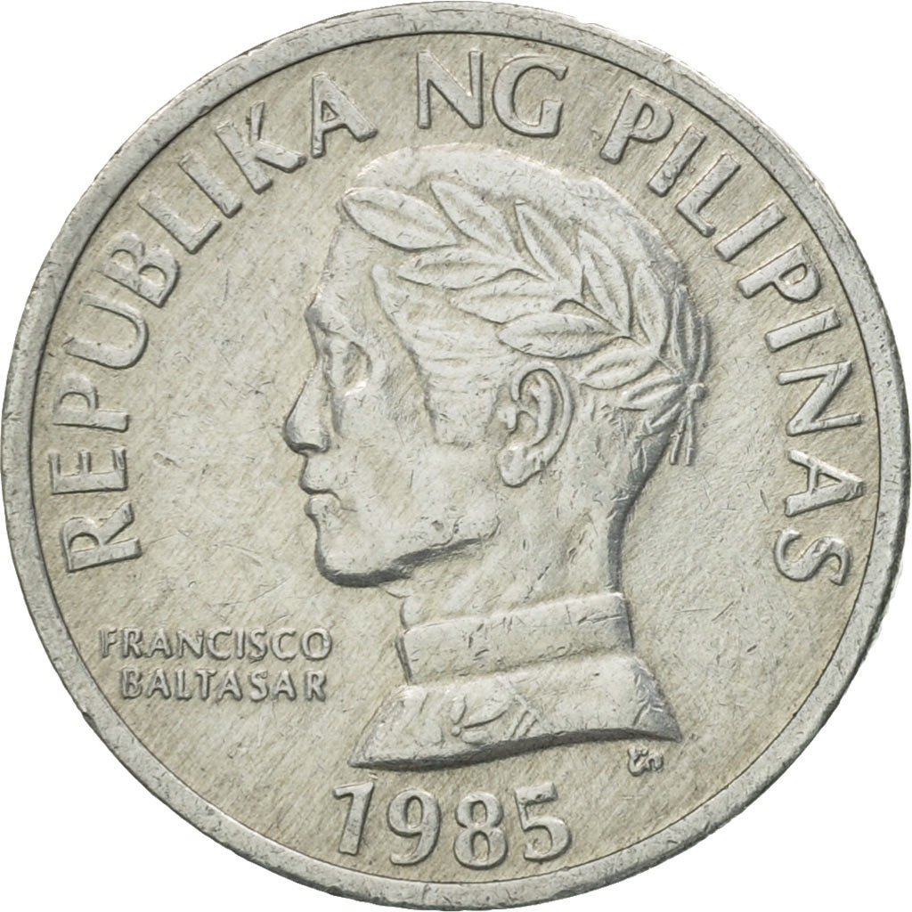 Coin, Philippines, 10 Sentimos, 1985, AU(50-53), Aluminum, KM:240.2