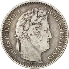 Francia, Louis-Philippe, 2 Francs, 1847, Paris, MB+, Argento, KM:743.1, Gadou...
