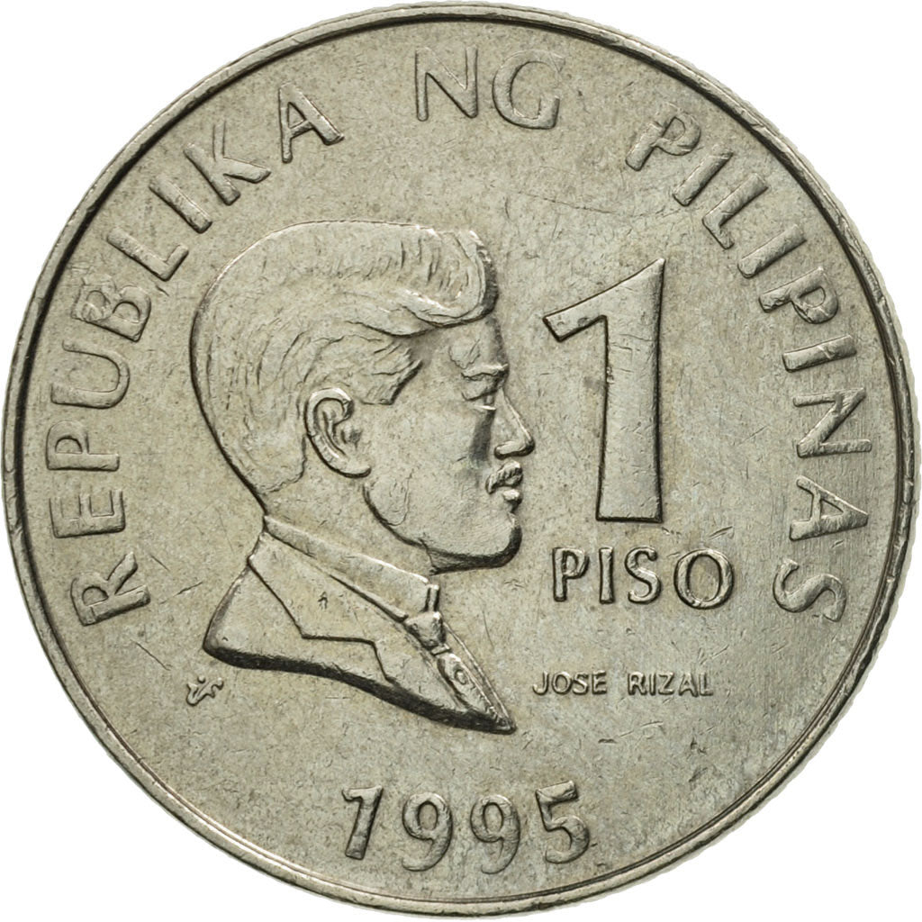 Coin, Philippines, Piso, 1995, AU(55-58), Copper-nickel, KM:269