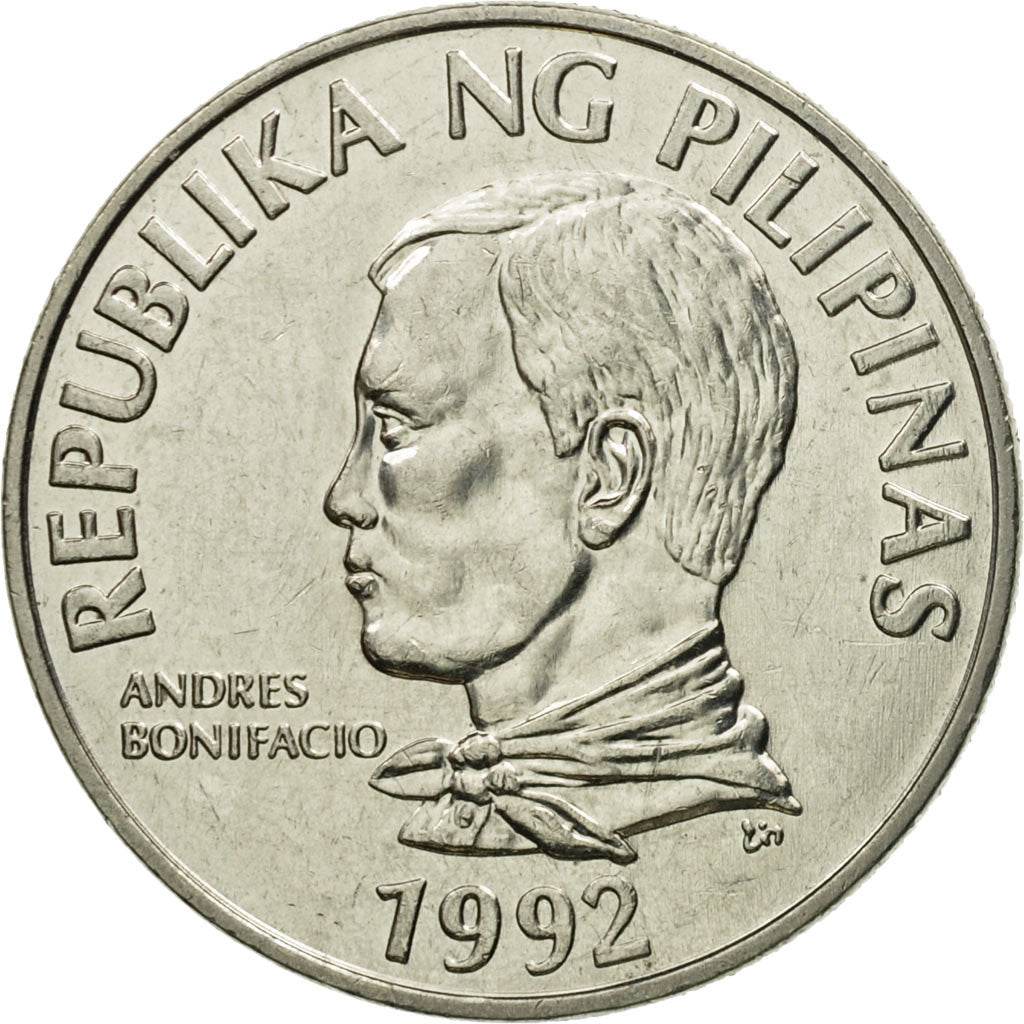 Coin, Philippines, 2 Piso, 1992, AU(55-58), Stainless Steel, KM:258