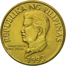 Coin, Philippines, 50 Sentimos, 1993, AU(55-58), Brass, KM:242.3