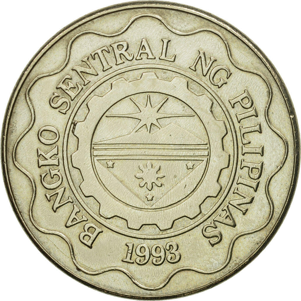 Coin, Philippines, 5 Piso, 1997, AU(55-58), Nickel-brass, KM:272