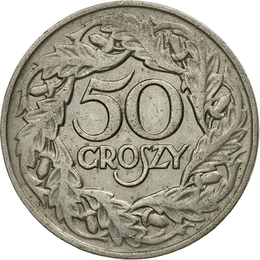 Coin, Poland, 50 Groszy, 1923, Warsaw, AU(55-58), Nickel, KM:13