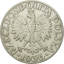 Coin, Poland, 5 Zlotych, 1936, Warsaw, AU(55-58), Silver, KM:31