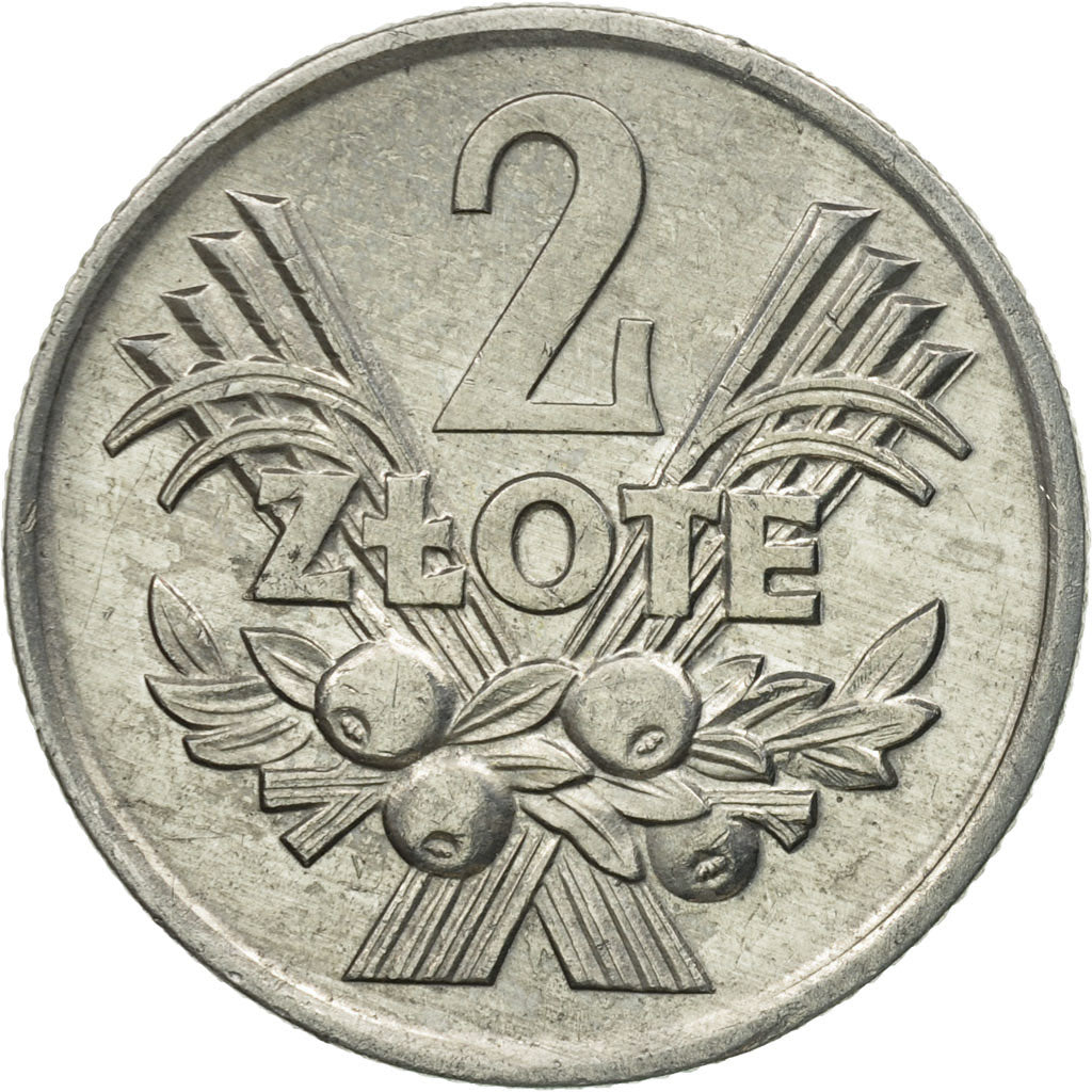 Moneta, Polska, 2 Zlote, 1974, Warsaw, AU(55-58), Aluminium, KM:46