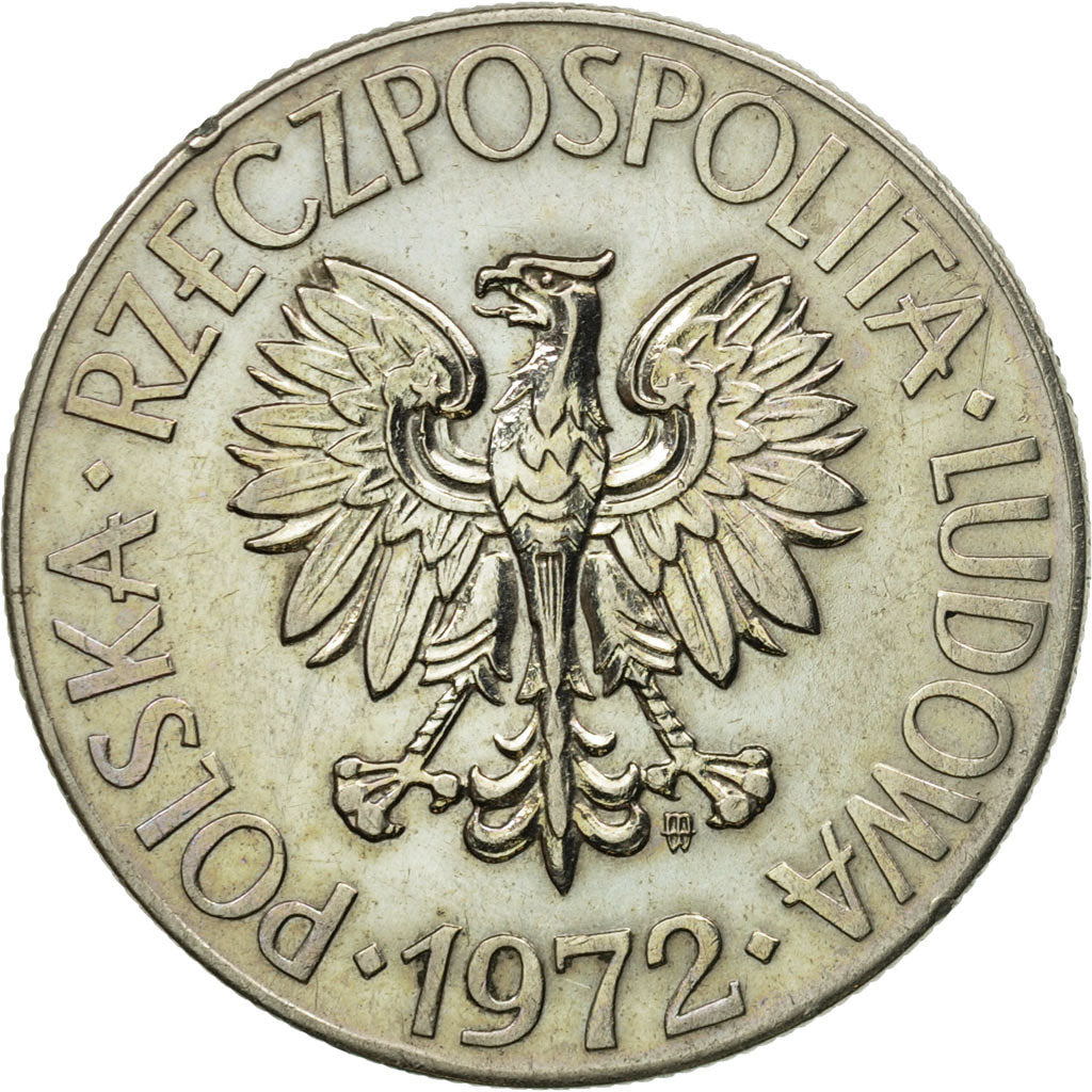Coin, Poland, 10 Zlotych, 1972, Warsaw, AU(55-58), Copper-nickel, KM:50a