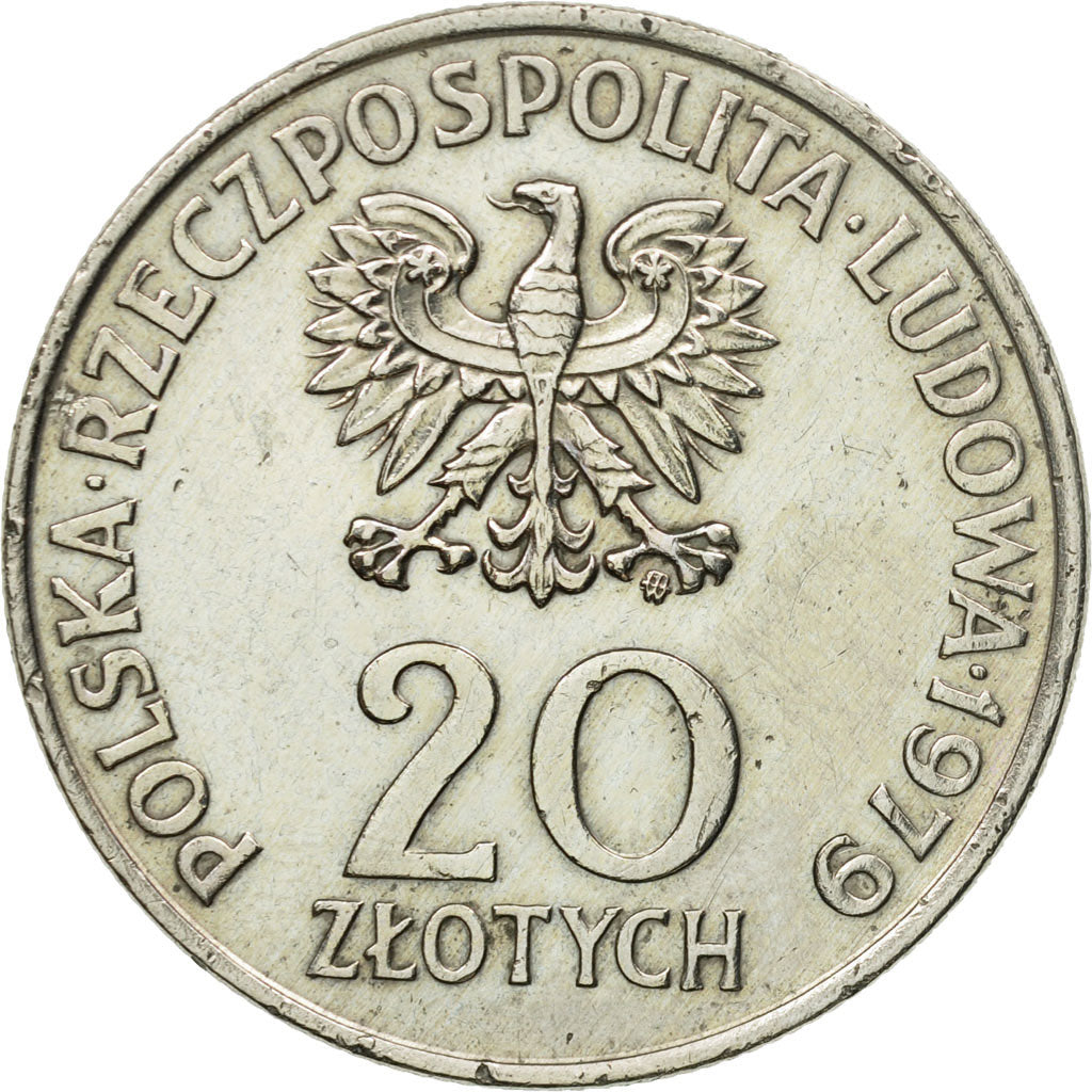 Moneda, Polonia, 20 Zlotych, 1979, Warsaw, EBC, Cobre - níquel, KM:99