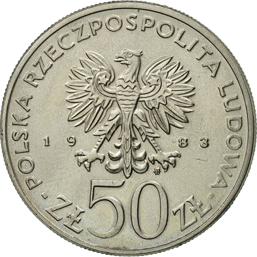 Coin, Poland, 50 Zlotych, 1983, Warsaw, MS(60-62), Copper-nickel, KM:145