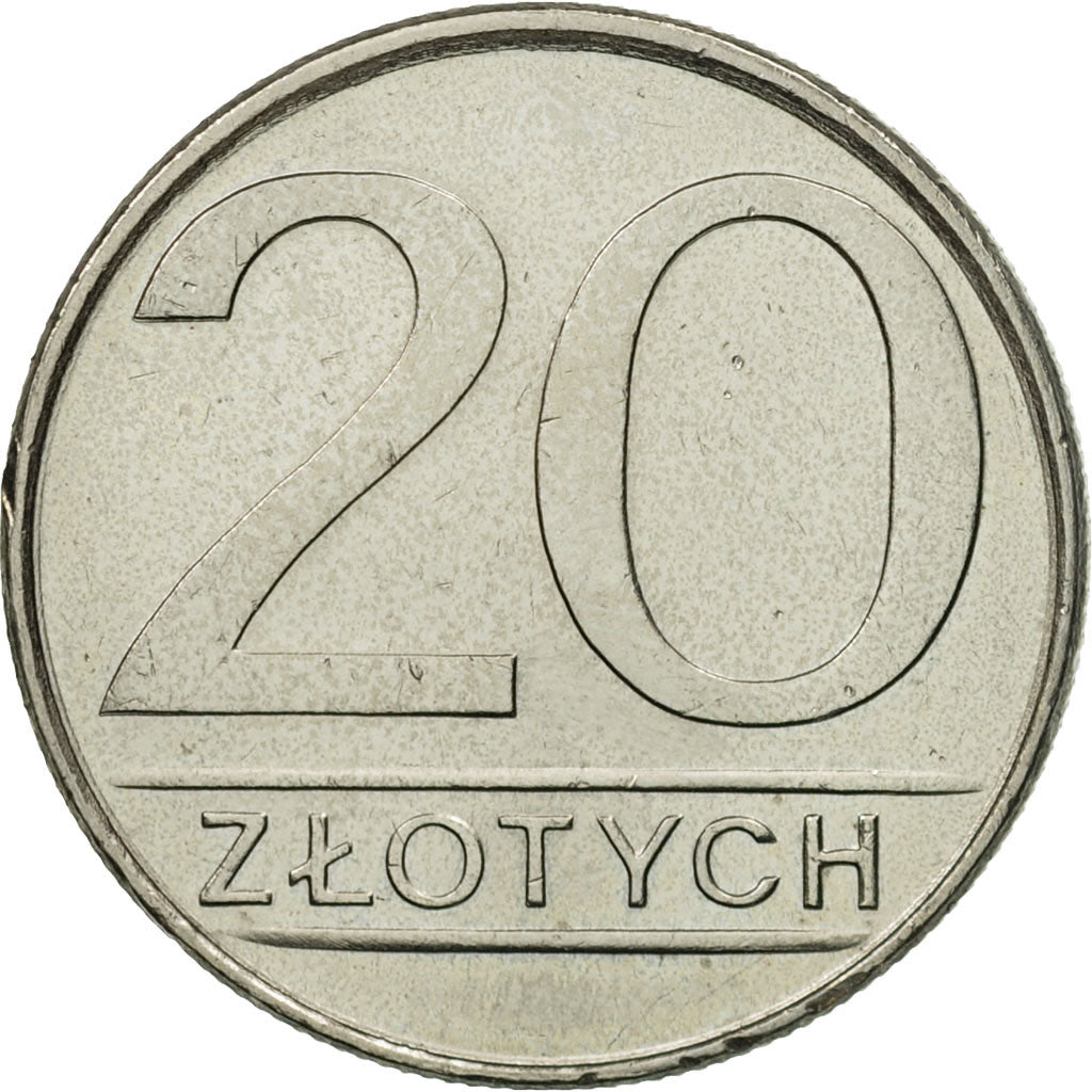 Coin, Poland, 20 Zlotych, 1985, Warsaw, AU(55-58), Copper-nickel, KM:153.1