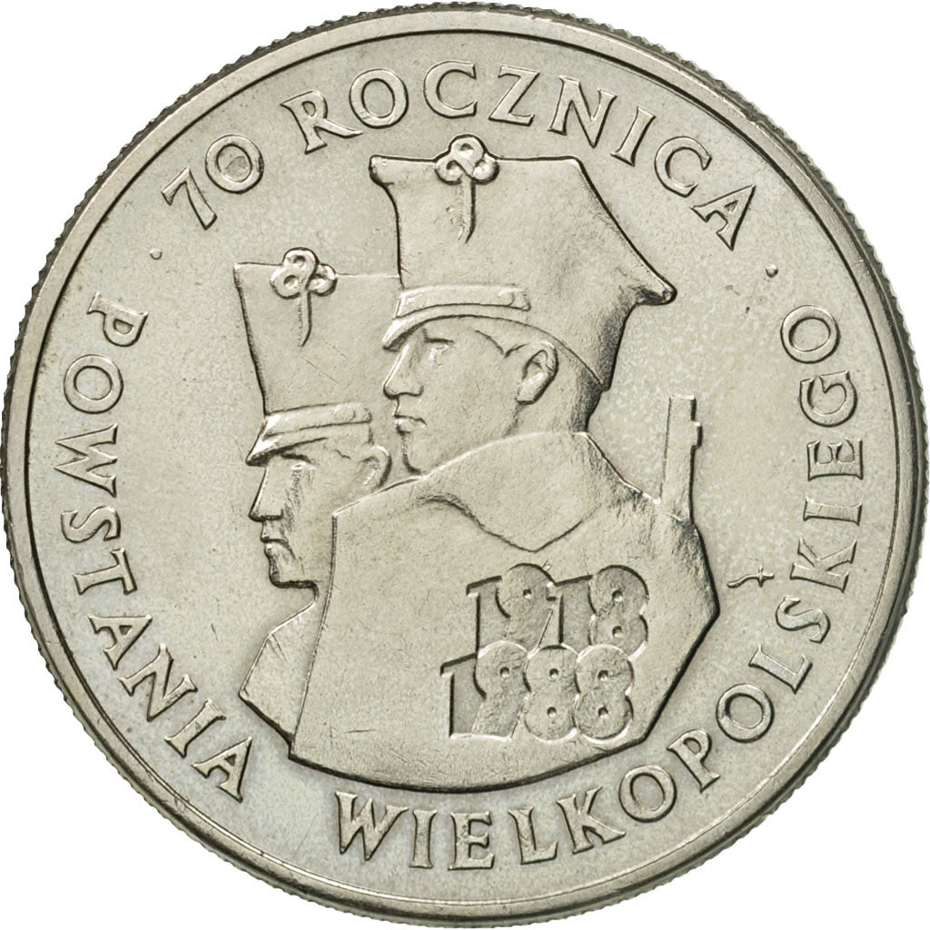 Coin, Poland, 100 Zlotych, 1988, Warsaw, MS(60-62), Copper-nickel, KM:182