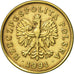 Moneda, Polonia, 5 Groszy, 1991, Warsaw, MBC+, Latón, KM:278