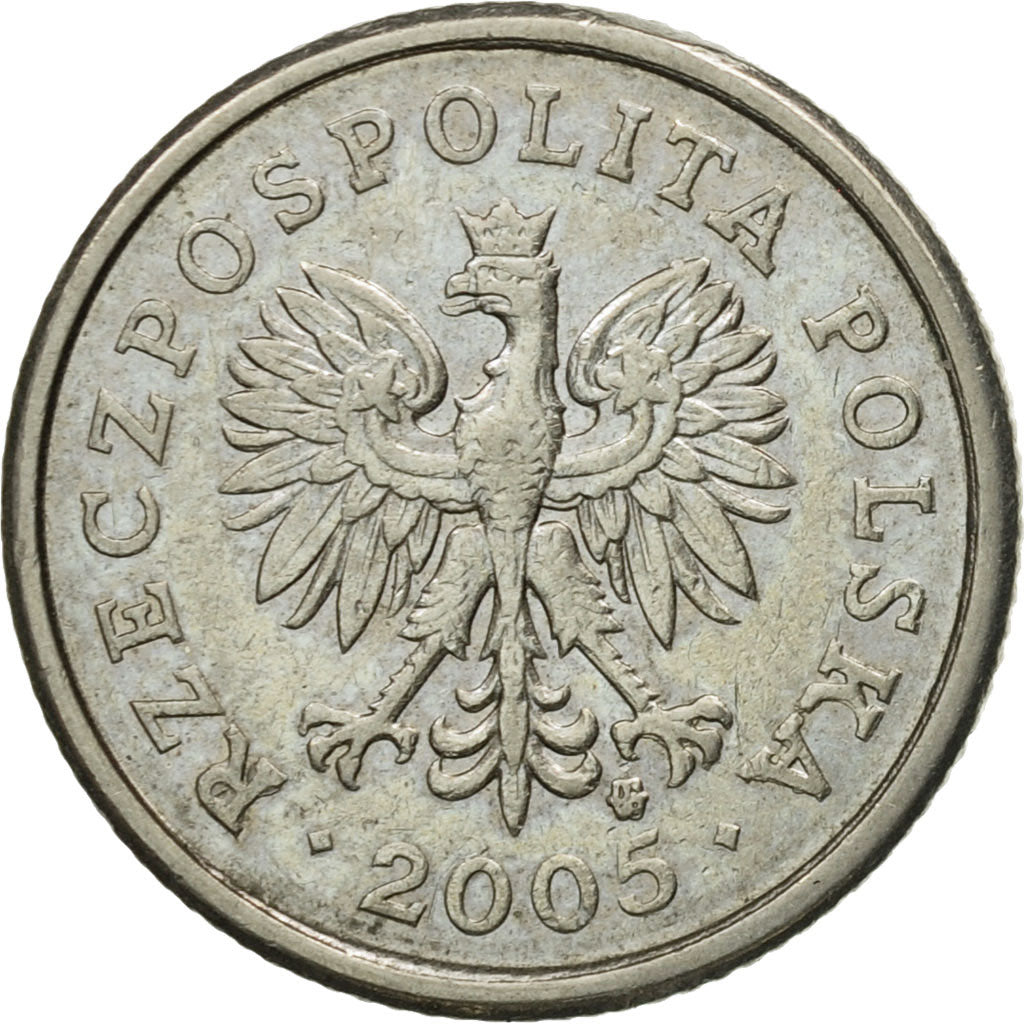 Coin, Poland, 20 Groszy, 2005, Warsaw, AU(55-58), Copper-nickel, KM:280