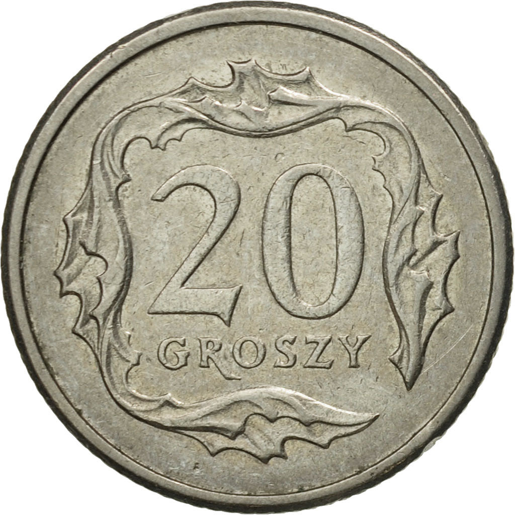 Coin, Poland, 20 Groszy, 2005, Warsaw, AU(55-58), Copper-nickel, KM:280