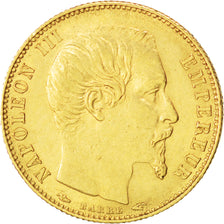 FRANCE, Napoléon III, 5 Francs, 1855, Paris, KM #783, MS(60-62), Gold, 14.4, G..