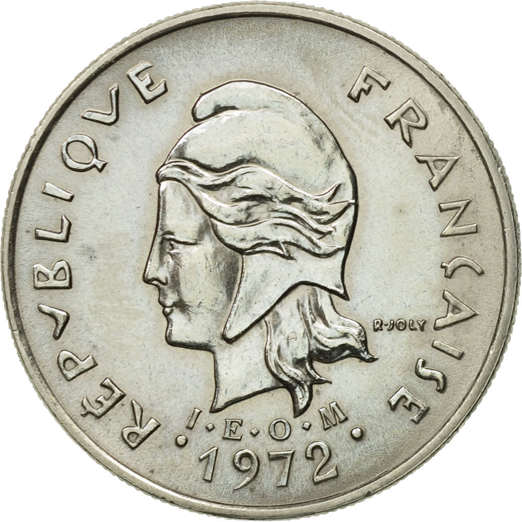 Coin, French Polynesia, 10 Francs, 1972, Paris, AU(55-58), Nickel, KM:8