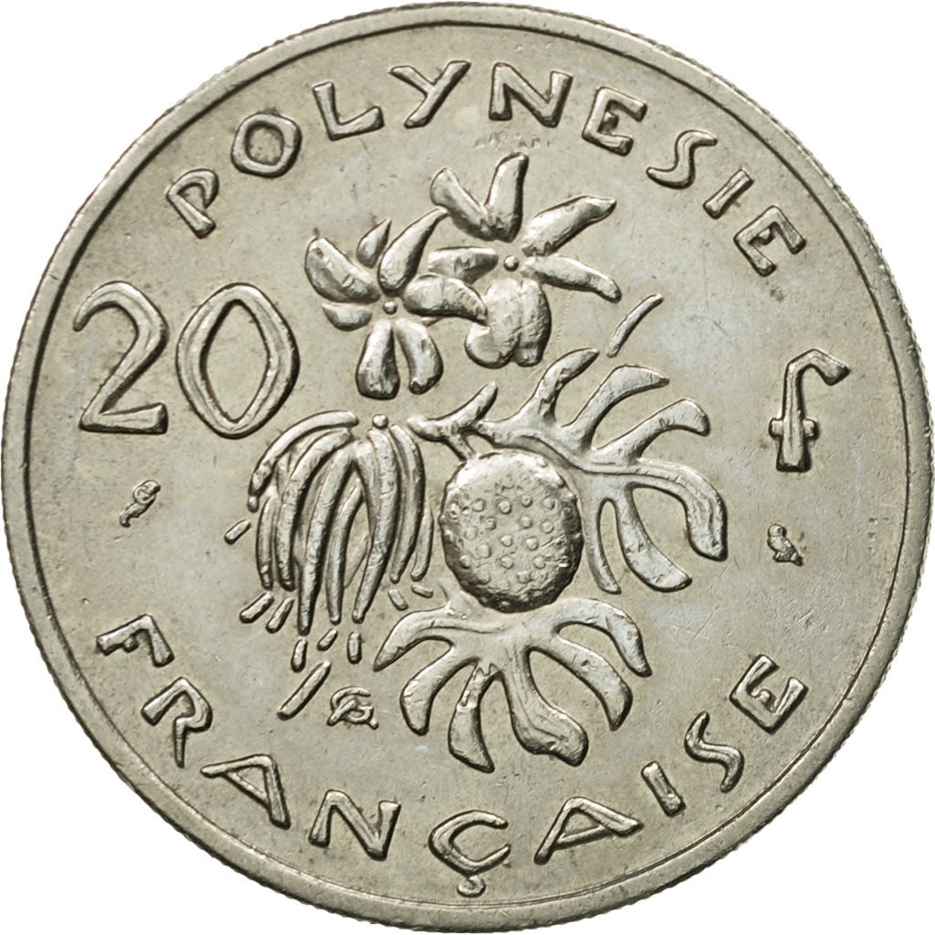 Coin, French Polynesia, 20 Francs, 1970, Paris, AU(55-58), Nickel, KM:6