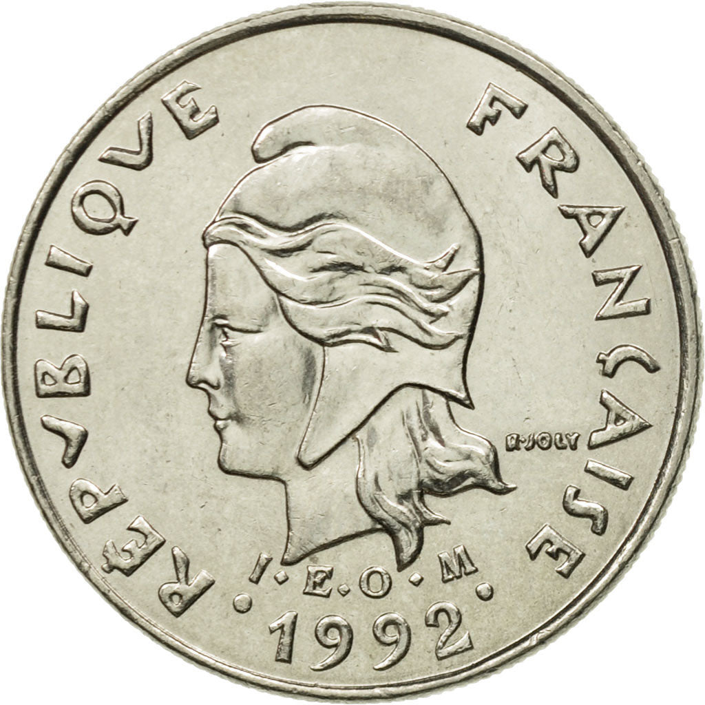 Coin, French Polynesia, 10 Francs, 1992, Paris, AU(55-58), Nickel, KM:8