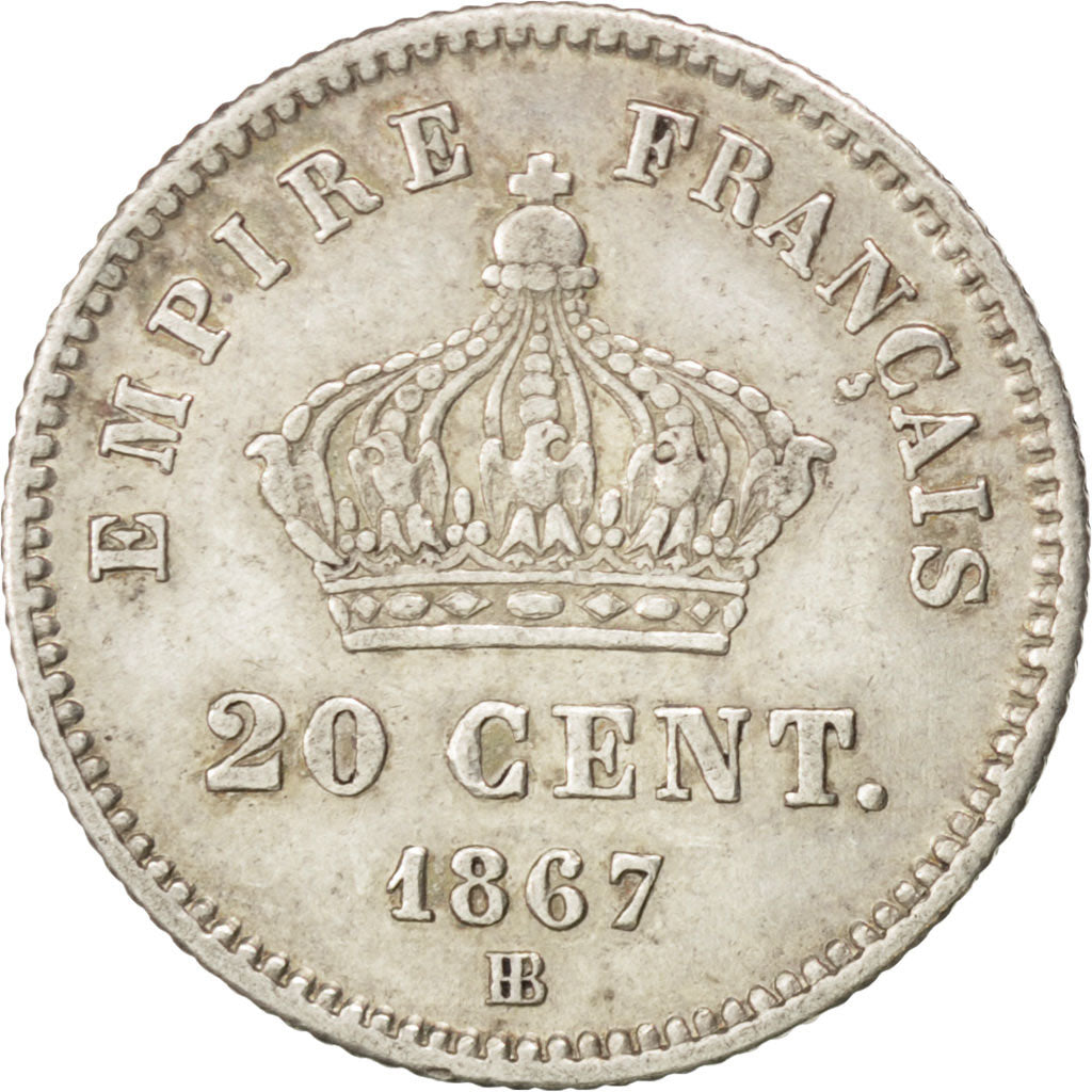 Münze, Frankreich, Napoleon III, Napoléon III, 20 Centimes, 1867, Strasbourg