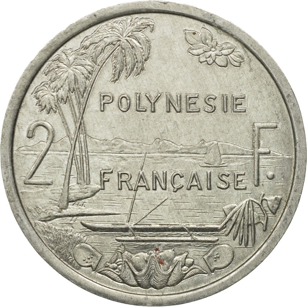 Monnaie, French Polynesia, 2 Francs, 1987, Paris, TTB+, Aluminium, KM:10
