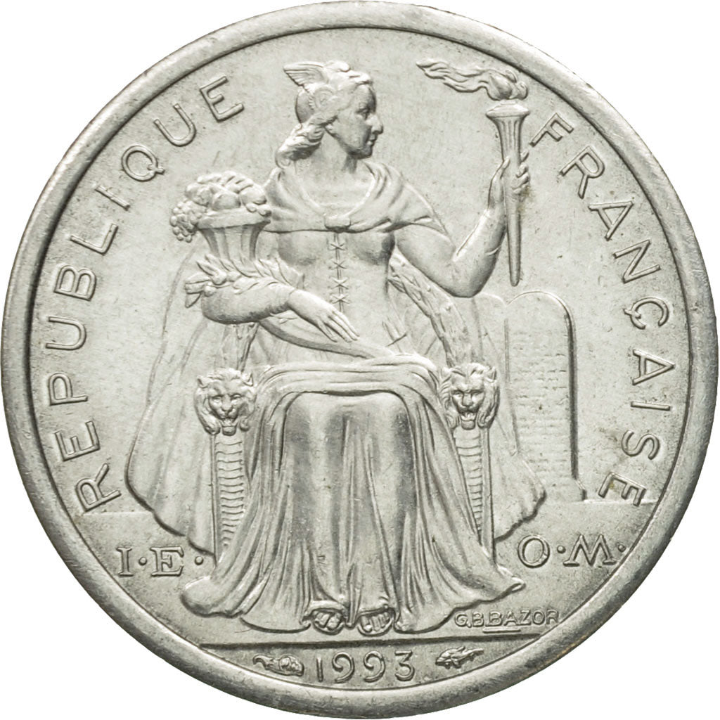 Monnaie, French Polynesia, Franc, 1993, Paris, SUP, Aluminium, KM:11