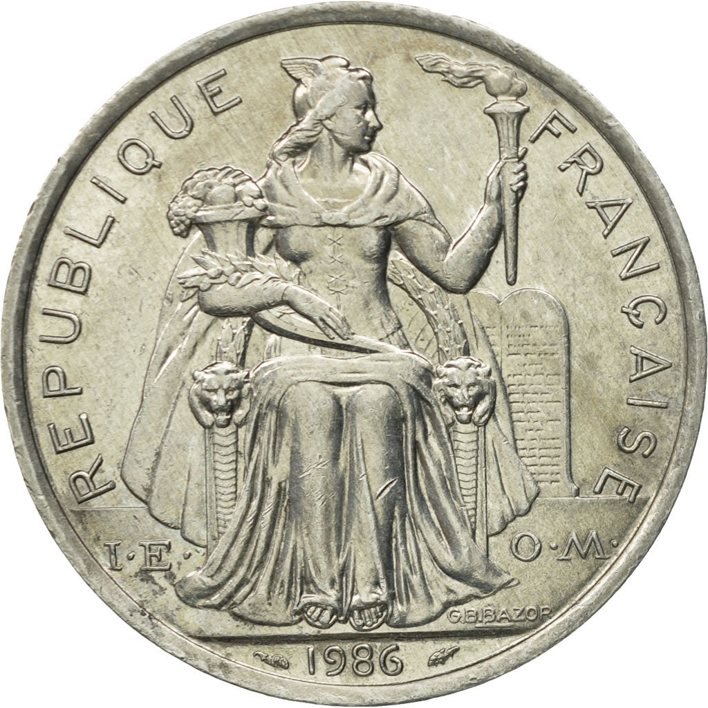 Monnaie, French Polynesia, 5 Francs, 1986, Paris, TTB+, Aluminium, KM:12